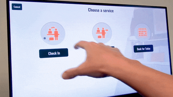 Interactive onscreen map using TouchFree kiosk software