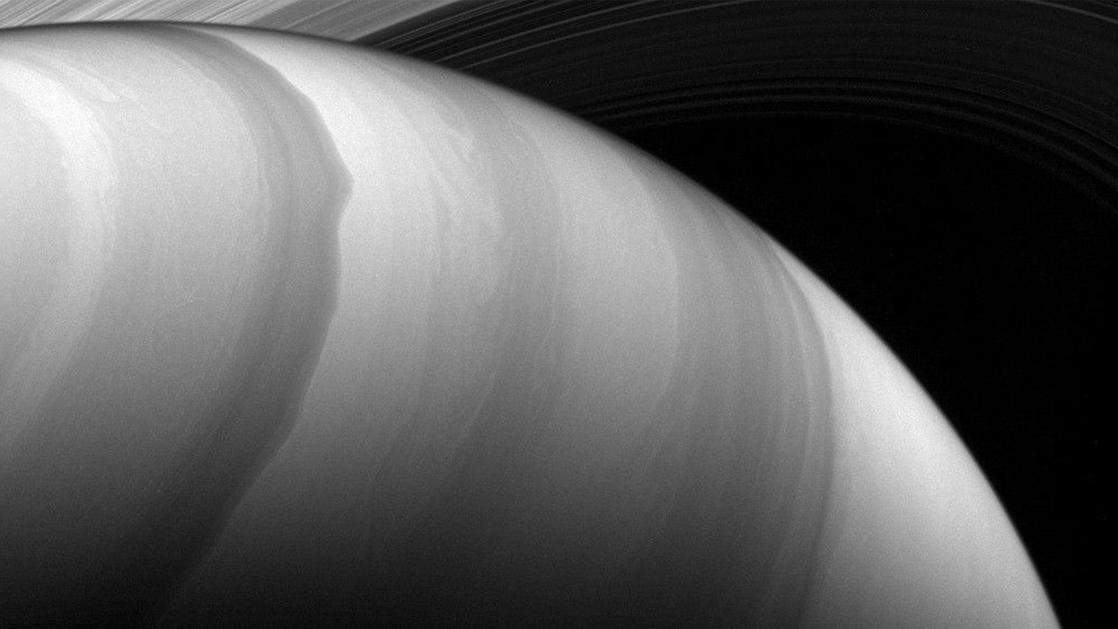 NASA infrared camera photo of Saturn