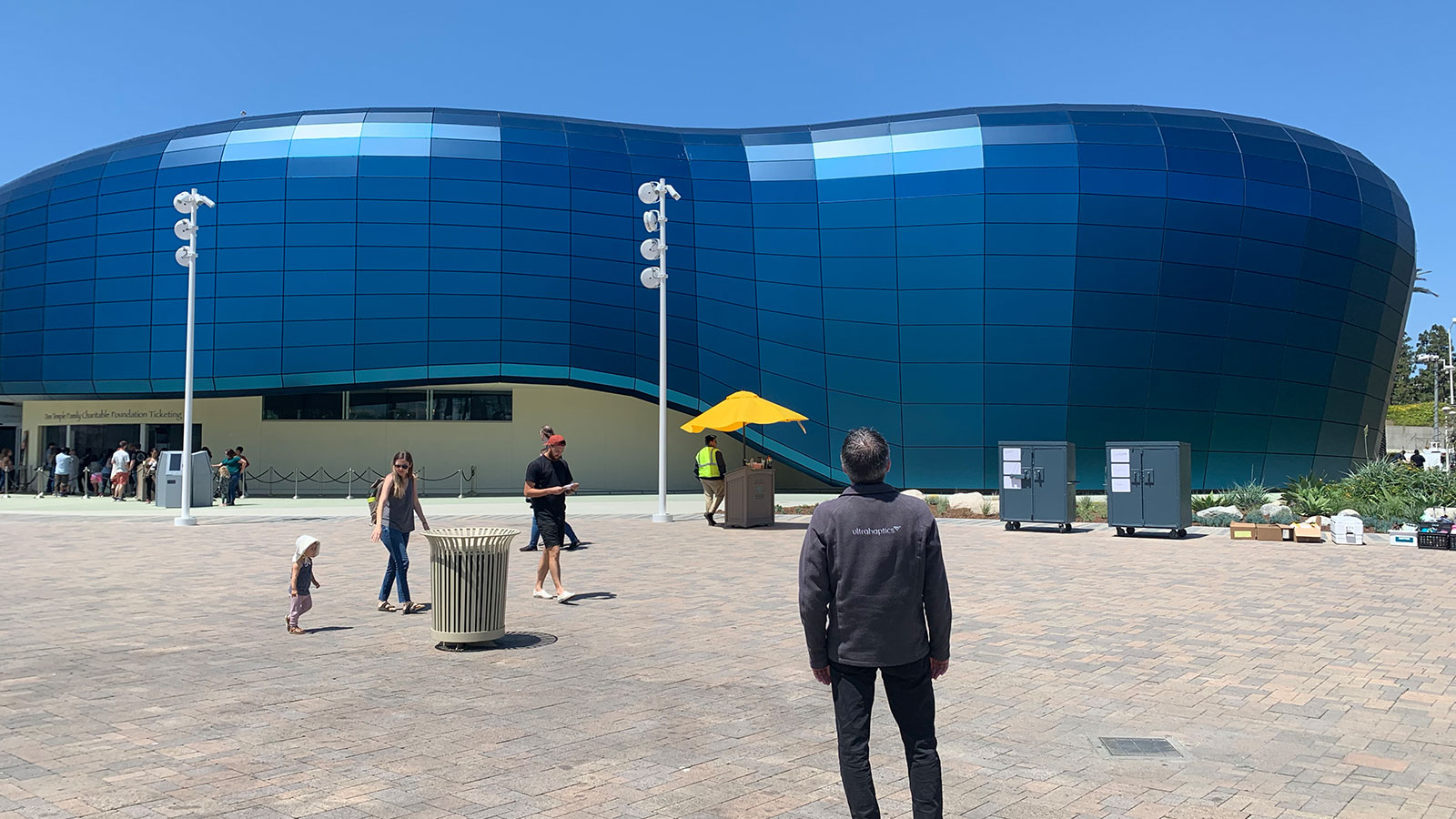 Outside of the Honda Pacific Visions Theater at the Aquarium of the Pacific in Long Beach, California