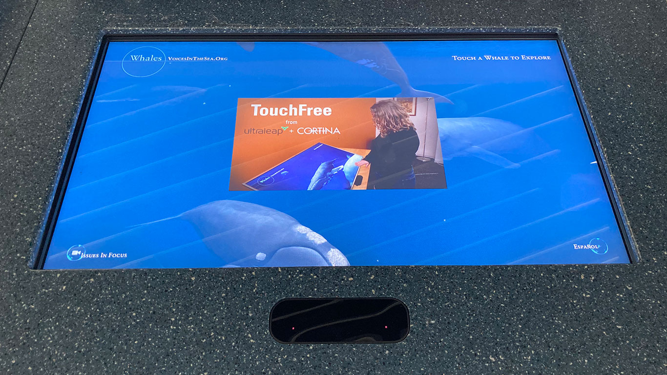 Touchless screen controlled by leap motion controller