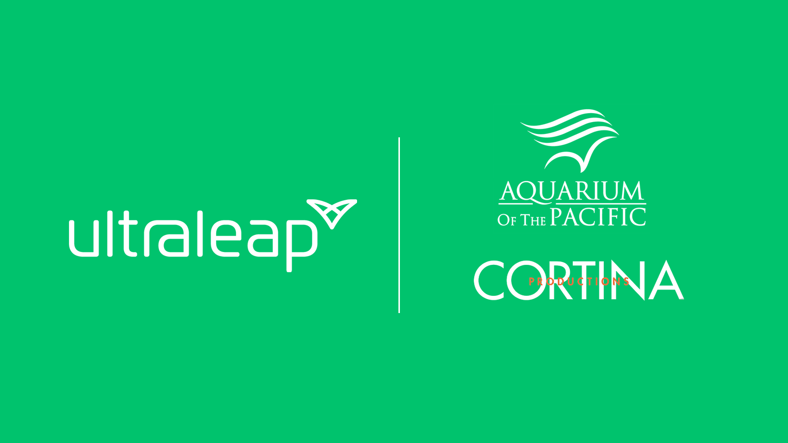 Logos - Ultraleap, Cortina Productions and Aquarium of the Pacific